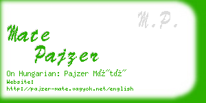 mate pajzer business card